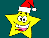 Dibuix estrella de nadal pintat per Oriol