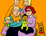 Dibuix Família pintat per farida  gali