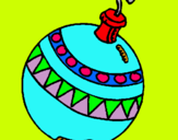 Dibuix Bola de Nadal pintat per gemma