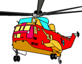Dibuix Helicòpter al rescat  pintat per nono