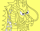 Dibuix Cap de drac pintat per simo