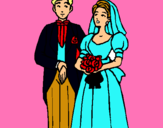 Dibuix Marit i dona III pintat per ANNA