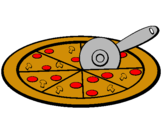 Dibuix Pizza pintat per julen
