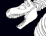 Dibuix Esquelet tiranosauri rex pintat per rogelio