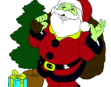 Dibuix Santa Claus i un arbre de nadal  pintat per pepito99