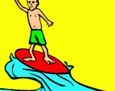 Dibuix Surfista pintat per sony  chandnni
