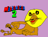 Dibuix Madagascar 2 Alex pintat per BLANCA