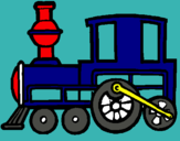 Dibuix Tren pintat per jan