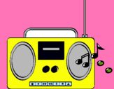 Dibuix Radio cassette 2 pintat per BERTA V.