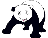 Dibuix Ós panda pintat per berta