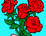 Dibuix Ram de roses pintat per =) $$