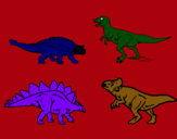 Dibuix Dinosauris de terra pintat per andrea solè