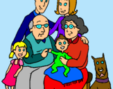 Dibuix Família pintat per snoopy