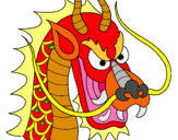 Dibuix Cap de drac pintat per Maki