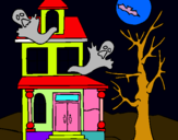 Dibuix Casa fantansma pintat per jana