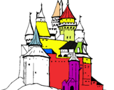 Dibuix Castell medieval pintat per tomeu