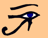 Dibuix Ull Horus pintat per snoopy