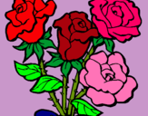 Dibuix Ram de roses pintat per CÈLIA PEYIN
