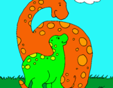 Dibuix Dinosaures pintat per snoopy