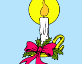 Dibuix Espelma de nadal pintat per meritxell