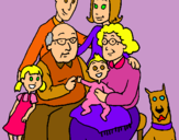 Dibuix Família pintat per cristina