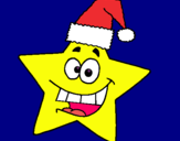 Dibuix estrella de nadal pintat per didac