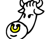 Dibuix Cap de vaca pintat per marc