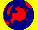 Dibuix Planeta Terra pintat per andrea solè
