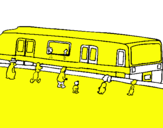 Dibuix Passatgers esperant al tren  pintat per nolan