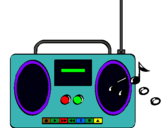 Dibuix Radio cassette 2 pintat per  Pablo 6