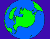 Dibuix Planeta Terra pintat per azahara