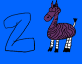Dibuix Zebra pintat per ISONA