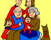 Dibuix Família pintat per MARIONA SOLANES QUERALT