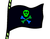 Dibuix Bandera pirata pintat per ICARO