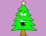 Dibuix arbre nadal pintat per arbre