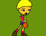 Dibuix Jugadora de bàsquet pintat per TANIA