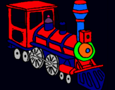Dibuix Tren pintat per otger