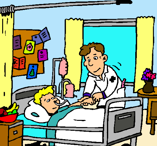 Dibuix Nen hospitalitzat pintat per snoopy