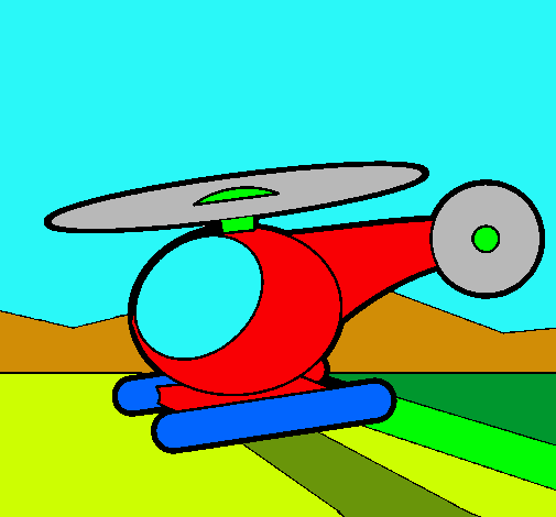 Dibuix Helicòpter petit  pintat per snoopy