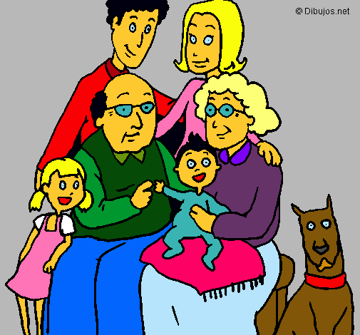 Dibuix Família pintat per jonathan  .g.b