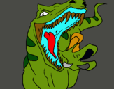 Dibuix Velociraptor II pintat per Adri