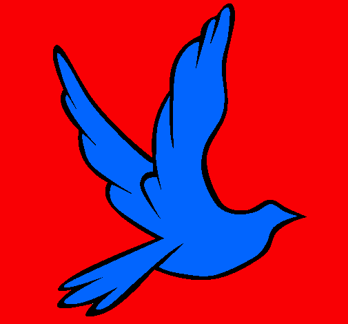 Dibuix Colom de la pau al vol  pintat per arnaug