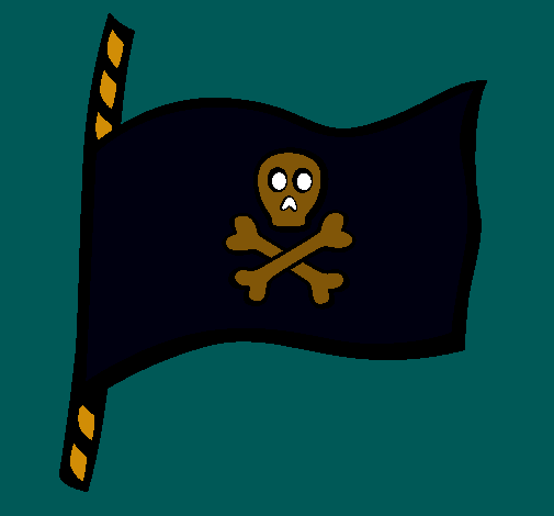 Dibuix Bandera pirata pintat per LLUCSAROVILLALTA