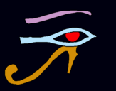 Dibuix Ull Horus pintat per rocio