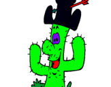 Dibuix Cactus amb barret  pintat per Llusken