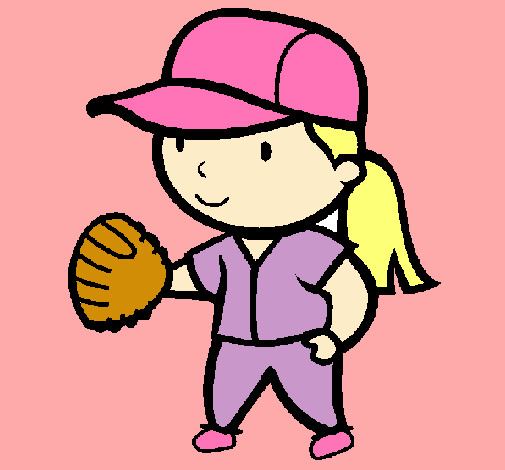 Dibuix Jugadora de beisbol  pintat per diana nicola