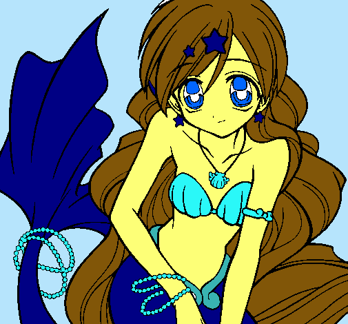 Dibuix Sirena pintat per laia navarro lentheric