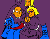 Dibuix Família pintat per FERRAN