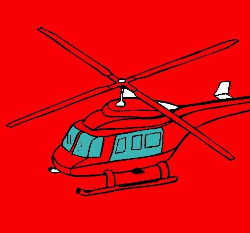 Dibuix Helicòpter  pintat per riccardo