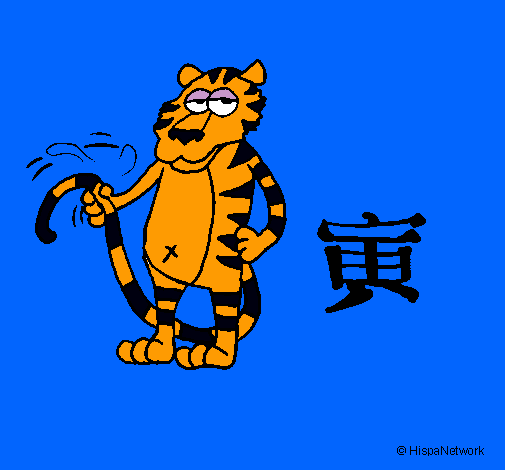 Dibuix Tigre pintat per xantal